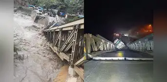 Crecida de río Baños Chimú tras fuertes lluvia provoca derrumbe de puente y deja aislada a distrito en La Libertad
