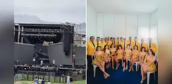 Colapsa escenario donde iba a presentarse agrupación Corazón Serrano en Trujillo