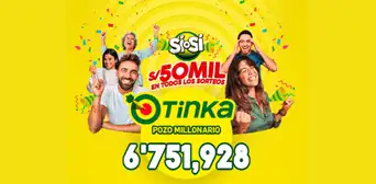 Sorteo de La Tinka HOY domingo 22 de febrero de 2026: premios, jugada ganadora y Pozo Millonario