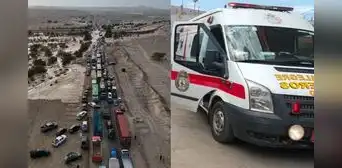 Mujer muere tras descompensarse mientras esperaba pase vehicular por huaicos en la Panamericana Sur Mujer muere tras descompensarse mientras esperaba pase vehicular por huaicos en la Panamericana Sur