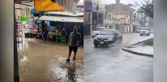 Intensas lluvias colapsan techos de hospitales e inundan sedes policiales y mercados en Chiclayo Intensas lluvias colapsan techos de hospitales e inundan sedes policiales y mercados en Chiclayo