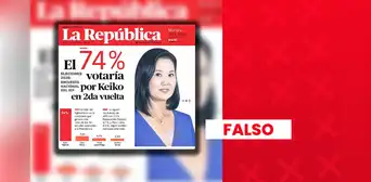 Es falso que el 74% de los peruanos votarían por Keiko Fujimori en segunda vuelta: publicación fue editada Es falso que el 74% de los peruanos votarían por Keiko Fujimori en segunda vuelta: publicación fue editada