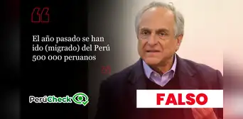 Es falso que en 2025 se haya ido del país medio millón de peruanos, como indicó el candidato Francisco Diez-Canseco Es falso que en 2025 se haya ido del país medio millón de peruanos, como indicó el candidato Francisco Diez-Canseco