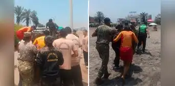 Ancón: rescatan a cuatro menores de academia prepolicial que estuvieron a punto de morir ahogados en playa Miramar