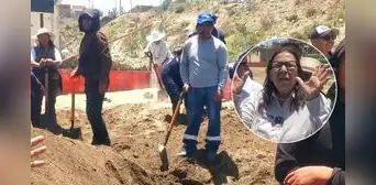 Afectados por huaicos en Arequipa le piden a ministra de Ambiente ayudar en las obras: “Que tome la lampa”