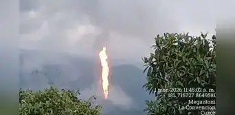 TGP informa fuga y llamarada de gas en el distrito cusqueño de Megantoni