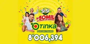 Sorteo de La Tinka HOY miércoles 4 de marzo de 2026: premios, jugada ganadora y Pozo Millonario Sorteo de La Tinka HOY miércoles 4 de marzo de 2026: premios, jugada ganadora y Pozo Millonario
