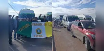 Más de 200 transportistas bloquean la vía Juliaca–Sandia y exigen mantenimiento inmediato de carreteras