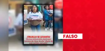 Ciudadanos de Trujillo sí rompieron propaganda política de Alianza Para el Progreso, pero video no es actual: sucedió en el 2022 Ciudadanos de Trujillo sí rompieron propaganda política de Alianza Para el Progreso, pero video no es actual: sucedió en el 2022