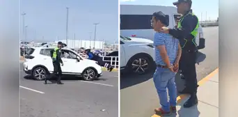 Sujeto embiste a fiscalizador de la ATU y un policía para evitar ser intervenido en el aeropuerto Jorge Chávez