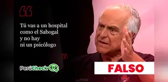 Es falso que en el Hospital Nacional Alberto Sabogal Sologuren no haya ni un psicólogo, como indicó el candidato Francisco Diez-Canseco Es falso que en el Hospital Nacional Alberto Sabogal Sologuren no haya ni un psicólogo, como indicó el candidato Francisco Diez-Canseco