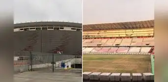 Cancha del Estadio Nacional luce en malas condiciones previo a evento religioso de 2 días Cancha del Estadio Nacional luce en malas condiciones previo a evento religioso de 2 días
