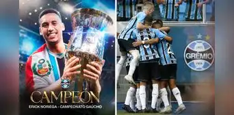 Erick Noriega celebró el histórico título del Campeonato Gaúcho 2026 con Gremio: anotó asistencia y gritó campeón Erick Noriega celebró el histórico título del Campeonato Gaúcho 2026 con Gremio: anotó asistencia y gritó campeón