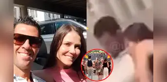 Maju Mantilla y Gustavo Salcedo son ampayados por 'Magaly TV, la firme' en aeropuerto con destino a Colombia