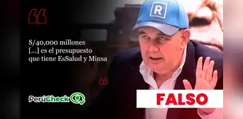 López Aliaga afirmó que el Minsa y EsSalud tienen “S/.40,000 millones de soles de presupuesto”, pero la cifra no es real López Aliaga afirmó que el Minsa y EsSalud tienen “S/.40,000 millones de soles de presupuesto”, pero la cifra no es real