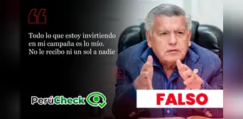 Es falso que la campaña de César Acuña sea financiada solo por él