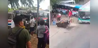 Triple choque en Los Olivos deja al menos 15 heridos: custer impactó contra dos vehículos de transporte público