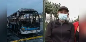 Dueña de bus incendiado por 'Los Mexicanos' afirma que era su único sustento y que se lo dejó su esposo fallecido: “Era como un hijo”