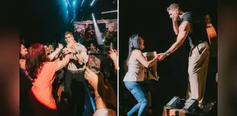Christian Meier invita al escenario a seguidora que viajó desde Argentina para verlo en su concierto en Lima