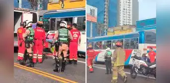 Choque entre cúster y bus de transporte público deja al menos 25 afectados en la avenida Brasil, en Jesús María Choque entre cúster y bus de transporte público deja al menos 25 afectados en la avenida Brasil, en Jesús María