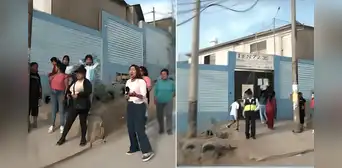 Colegio en VMT empieza clases con muro colapsado hace meses sin reparación alguna Colegio en VMT empieza clases con muro colapsado hace meses sin reparación alguna