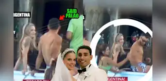 Captan a joven acariciando la espalda de Said Palao en una piscina en Argentina: Magaly Medina mostró nuevas imágenes