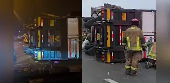 Camión se despista en la Panamericana Norte y bloquea un tramo del puente Habich en San Martín de Porres Camión se despista en la Panamericana Norte y bloquea un tramo del puente Habich en San Martín de Porres