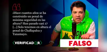 Es falso que en Perú no se construyan cárceles de máxima seguridad en altura desde hace 17 años, como afirmó el candidato presidencial Paul Jaimes
