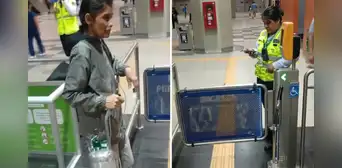 Mujer con balón de oxígeno medicinal es impedida de ingresar a estación de la Línea 1 del Metro de Lima