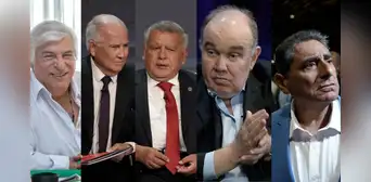Debate presidencial: las pullas entre 'Popy' Olivera, Acuña, Carlos Álvarez, Lescano, López Chau y López Aliaga Debate presidencial: las pullas entre 'Popy' Olivera, Acuña, Carlos Álvarez, Lescano, López Chau y López Aliaga