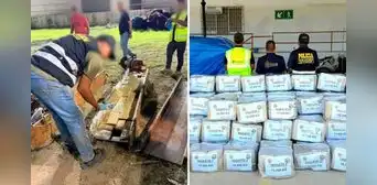 Policía de Perú y Ecuador incauta más de 1,5 toneladas de marihuana valorizadas en 3 millones de dólares: estaban ocultas en vigas
