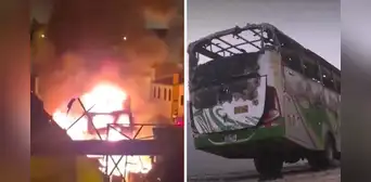Se incendian dos buses interprovinciales en Comas: autoridades no descartan posible extorsión Se incendian dos buses interprovinciales en Comas: autoridades no descartan posible extorsión
