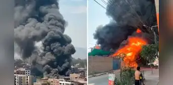 Incendio consumió almacén en San Juan de Lurigancho: bomberos controlaron la emergencia