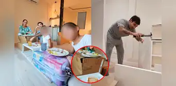 Ezio Oliva se muda a España con Karen Schwarz y sus hijas y revela su dura realidad: "Nuestro comedor es una caja"