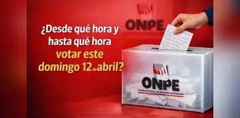 Horarios para votar en las Elecciones 2026: ¿desde qué hora hasta qué hora ir?