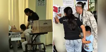 Joven elegida como miembro de mesa asistió con su hijo a la UNMSM para la jornada electoral 2026
