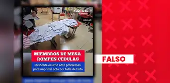 Es falso que miembros de mesa destruyeran cédulas de sufragio por “falta de tinta” en el Callao Es falso que miembros de mesa destruyeran cédulas de sufragio por “falta de tinta” en el Callao