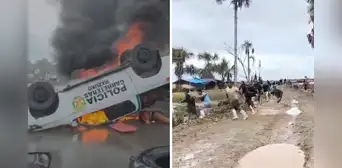La Pampa: atacan camionetas de la Policía durante operativo contra la minería ilegal en Madre de Dios La Pampa: atacan camionetas de la Policía durante operativo contra la minería ilegal en Madre de Dios