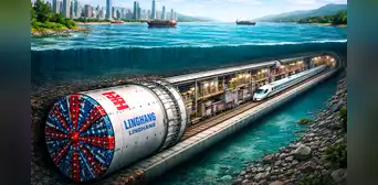 China rompe un nuevo récord con una gigantesca perforadora que excava 89 metros bajo el río para un túnel de trenes de alta velocidad