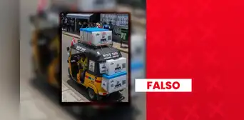 Es falso que la ONPE haya trasladado las actas electorales en una mototaxi: imagen fue generada con IA Es falso que la ONPE haya trasladado las actas electorales en una mototaxi: imagen fue generada con IA