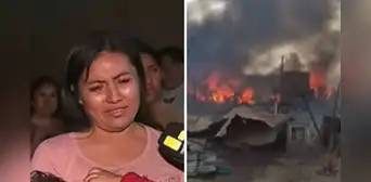 Incendio consume viviendas de seis familias en Carabayllo: “Lo perdí todo”, dice afectada con bebé en brazos