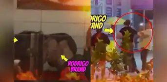 Mayra Goñi es ampayada besándose apasionadamente con actor Rodrigo Brand y él protagoniza acalorada pelea con reportero de 'Amor y fuego'