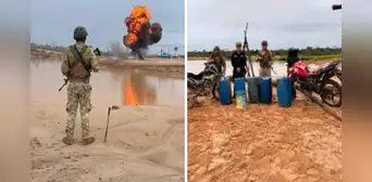 Fuerzas Armadas destruyen equipos de minería ilegal valorizados en más de S/2.3 millones Fuerzas Armadas destruyen equipos de minería ilegal valorizados en más de S/2.3 millones