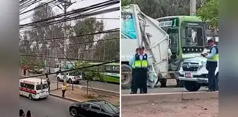 Bus ETUPSA 73 choca contra camión de basura y trabajador de limpieza pierde la vida en Villa El Salvador