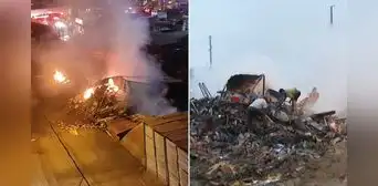 Desalojo en exteriores del mercado Tres Regiones desata incendio y violentos enfrentamientos en Puente Piedra Desalojo en exteriores del mercado Tres Regiones desata incendio y violentos enfrentamientos en Puente Piedra