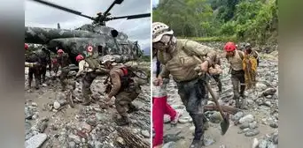 Rescatan por vía aérea a 7 miembros de una familia que quedó atrapada en la Carretera Central tras las fuertes lluvias