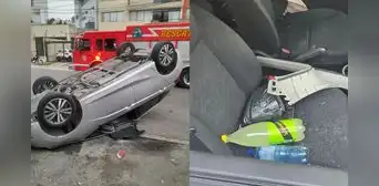 Auto con jóvenes y alcohol dentro se despista en Magdalena: choca contra árbol y termina llantas arriba Auto con jóvenes y alcohol dentro se despista en Magdalena: choca contra árbol y termina llantas arriba
