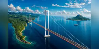 El puente de casi 3 km que unirá una isla a un país de Sudamérica por US$1,15 billones desde 2028: cruce duraría 3 minutos