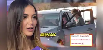 Laura Spoya ignora la suspensión de su licencia y es captada manejando camioneta tras accidente