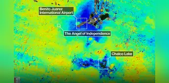 La NASA observa por primera vez desde el espacio el rápido hundimiento de Ciudad de México: más de 2 cm por mes